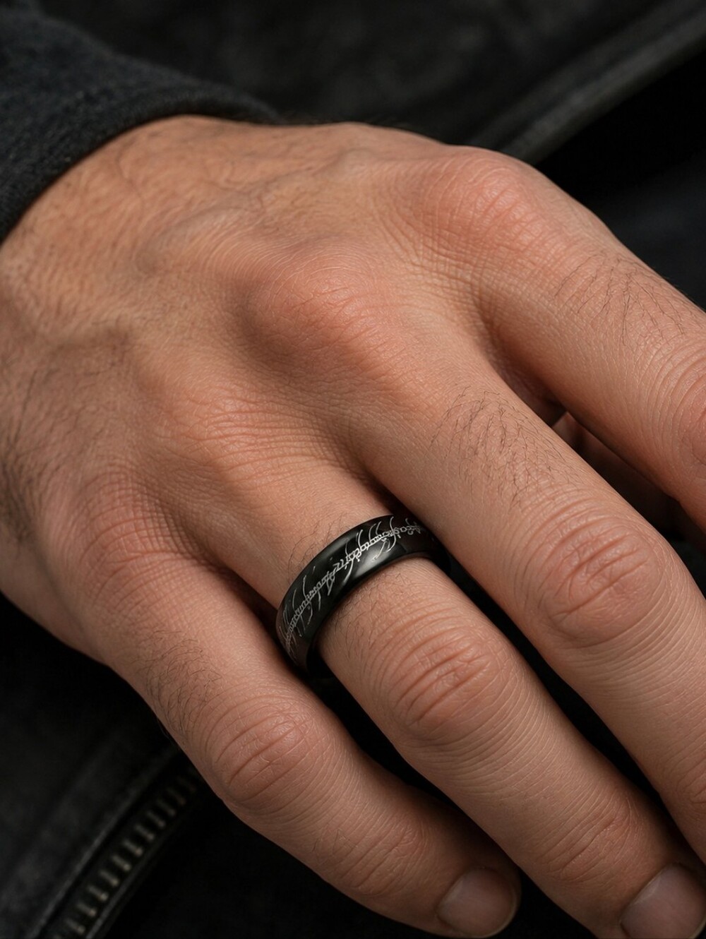 Lord Of The Rings Black Unisex The One Ring Size 8.5
